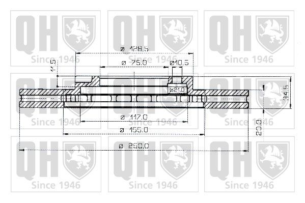 QUINTON HAZELL Тормозной диск BDC3529